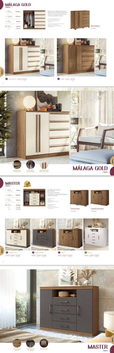 Cômodas | Málaga Gold - Master | Santos Andirá 0625