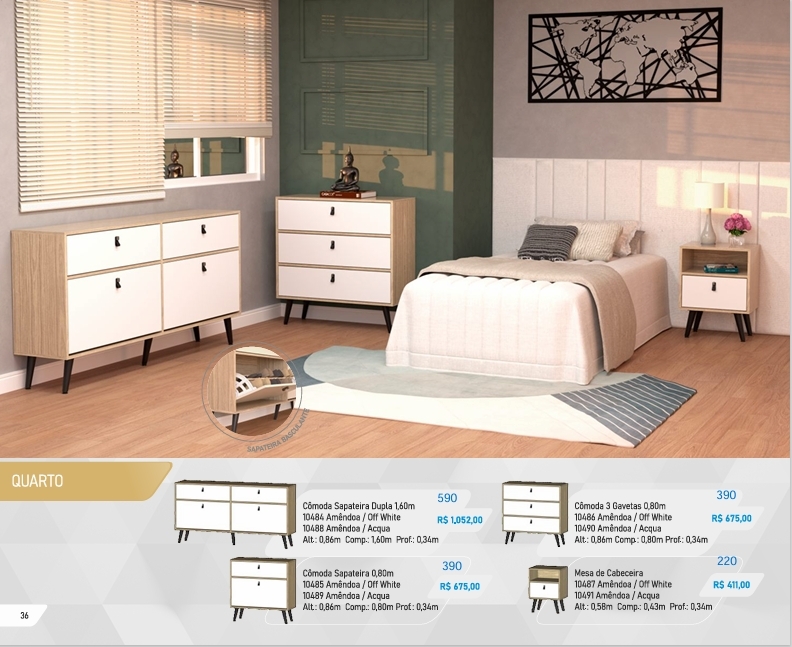 Linha De Quarto | Cômodas - Mesa De Cabeceira  | Regale Venda : -55% 0925
