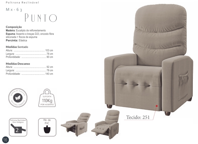  Poltrona Reclinável Punto | Matrix 0925