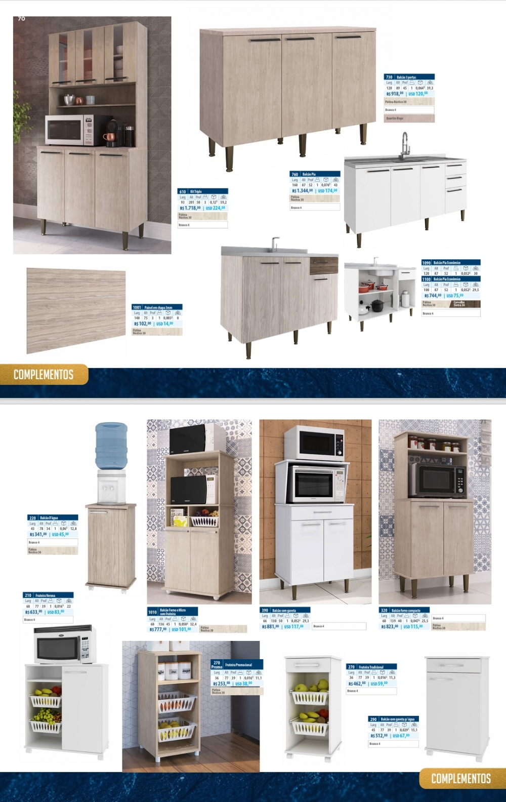 Complementos | 610 - 760 - 730 - 1001 - 1090 - 1100 - 220 - 210 -1010 -270 - 390 -320 - 290 -BF 62 - 1250 -330  | Mac Venda : -40% 0925