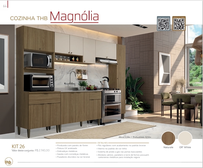 Cozinha Modulada Magnólia | Venda:-45% | THB 0925