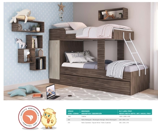 Quarto Infantil | 1500 - 200 - 210 | Percasa 0625