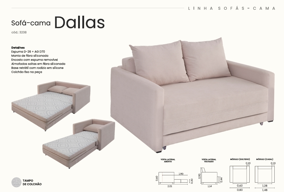 Sofá Cama Dallas | Estofama 0626