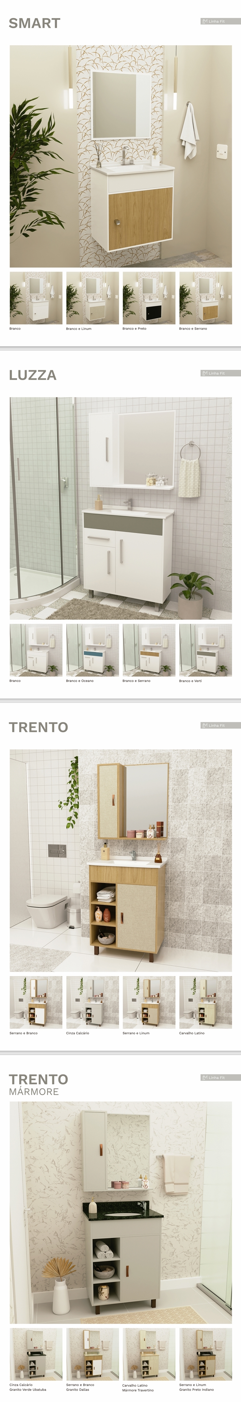 Conjunto de Banheiro | Smart - Luzza - Trento | Luminetto 0425