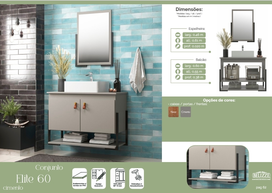 Conjunto Elite 60 | Consulte Valores Na Descrição | Belizze 1026