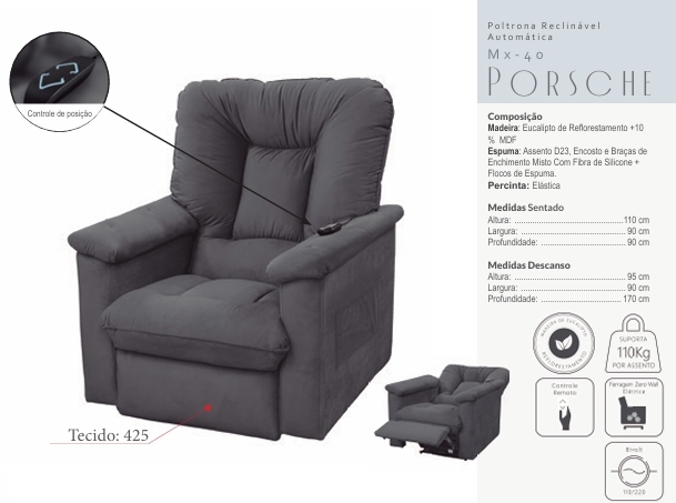 Poltrona Reclinável Porsche | Matrix 0925