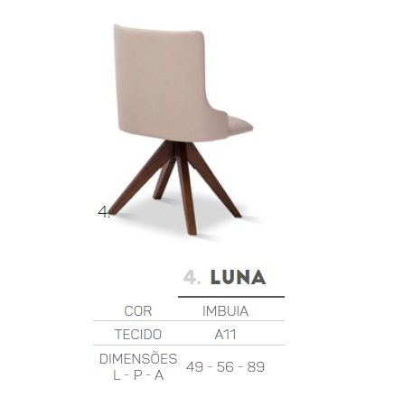 Cadeira Giratória Estofada Luna | L2 Design Móveis