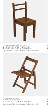 Cadeiras | Dallas - Ipanema - Bodega - Guaruja - Cedro | Scholl 0625