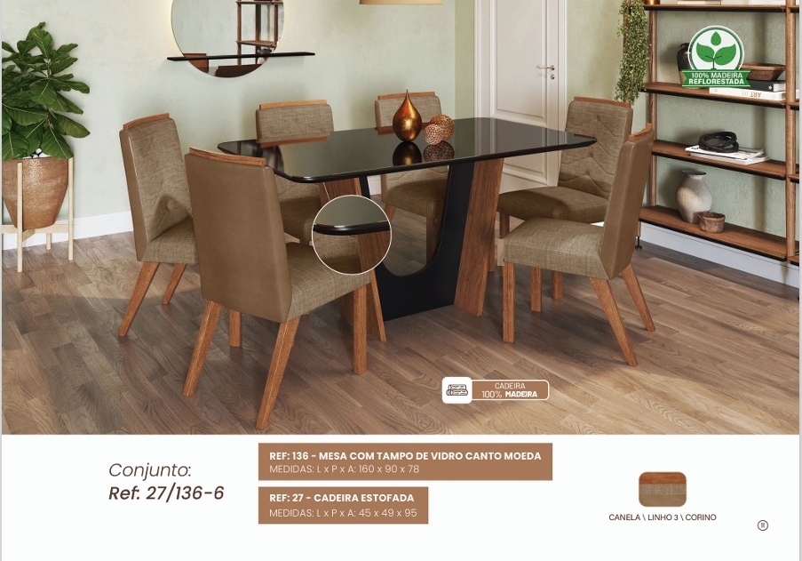 Mesa 136 + Cadeira 27 | Zamarchi 0626