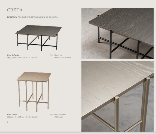 Mesa de Centro/Lateral Creta | Treviso 1125