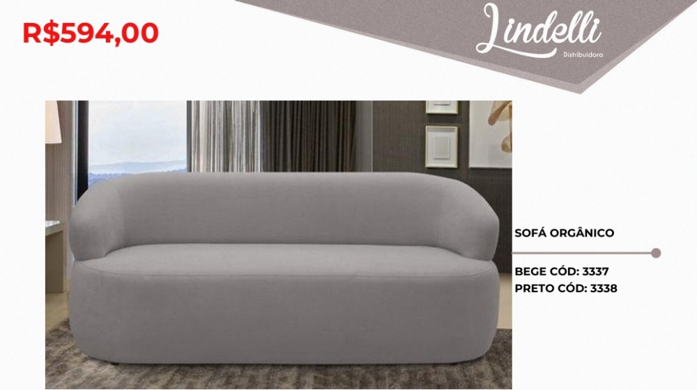 Sofá orgânico | Lindelli Venda: +50% 0825