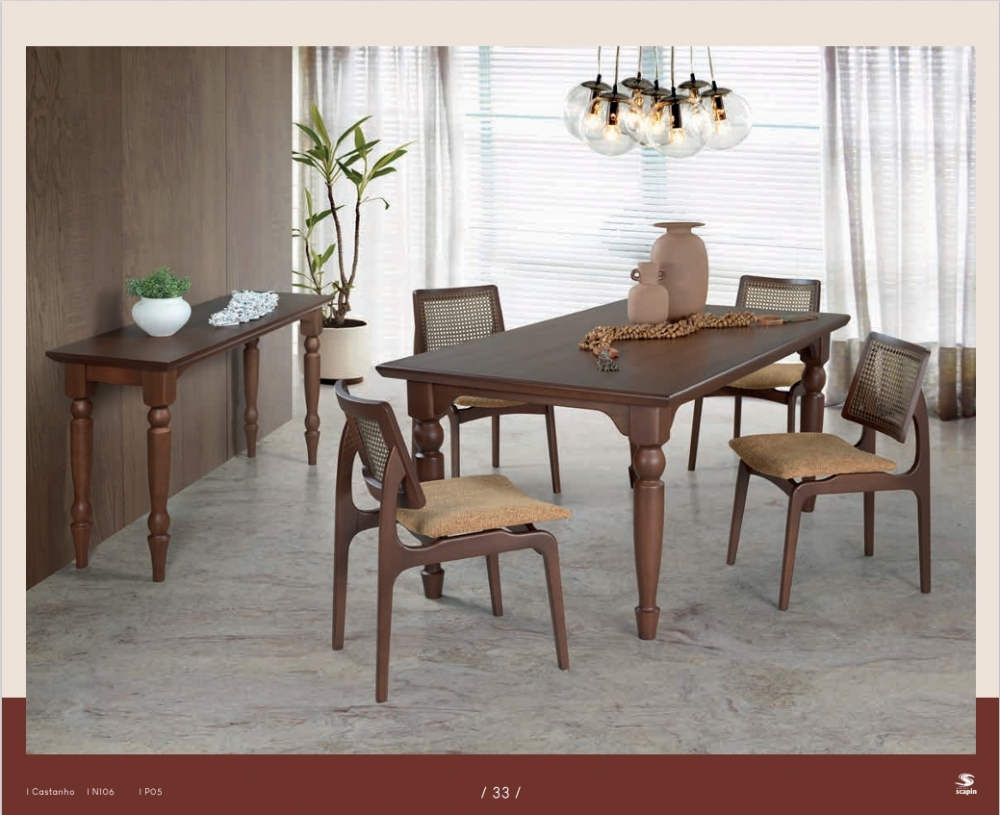 Mesa Atlanta + Cadeira Amsterdã + Aparador Orlando | Refinatto 0925 