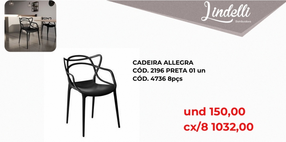 Cadeira allegra | Lindelli Venda: +50% 0825