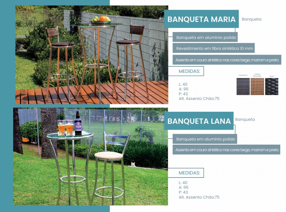 Banquetas | Pâmela - Maria - Lana | Pressa 0825
