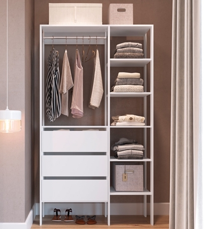 Closet c/ 03 Gavetas 11100086 | Linha Dormitório | Placa e Ponto 0926