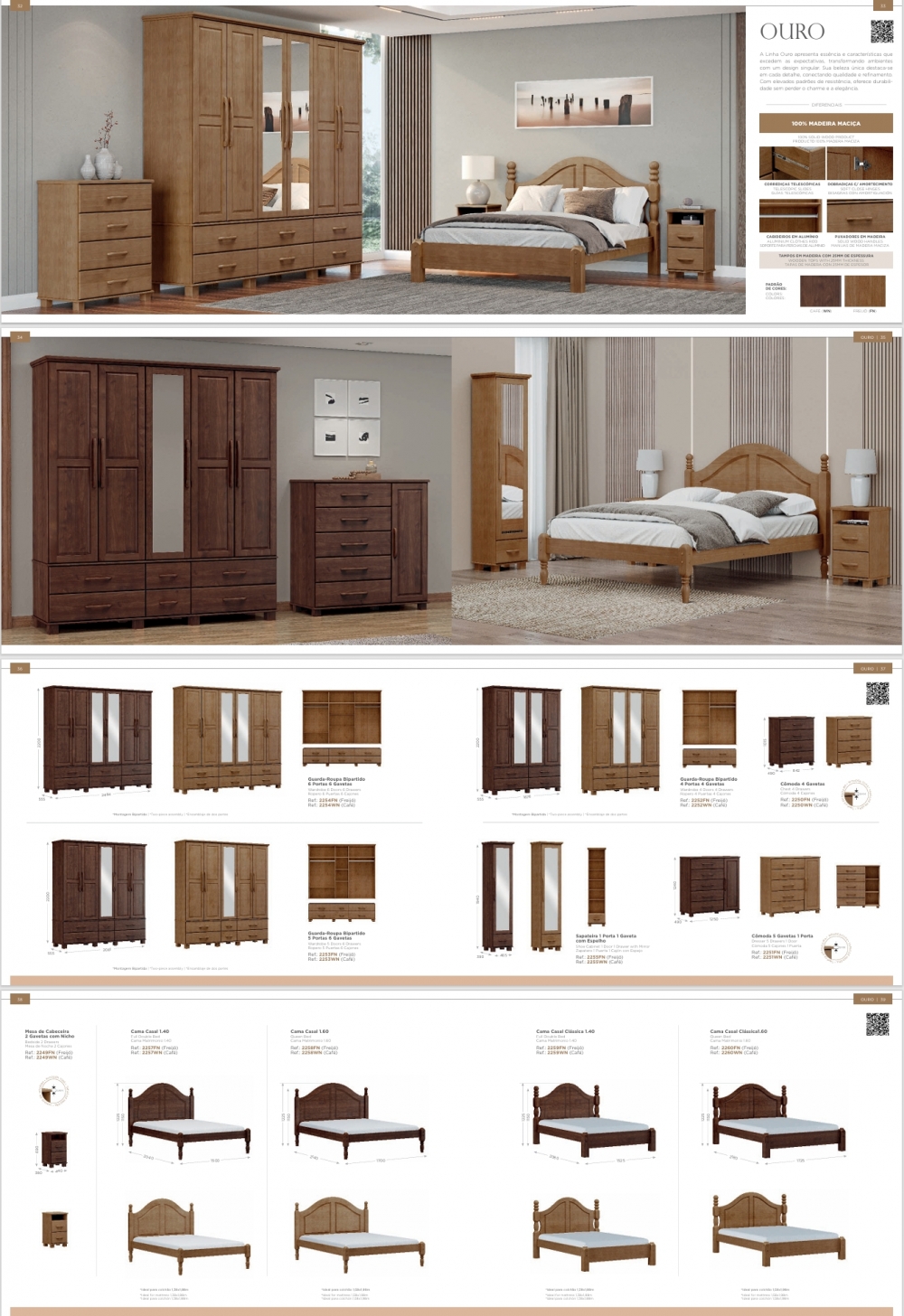 Linha Ouro | Roupeiros - Cômodas - Sapateira - Camas | Finestra 0925 