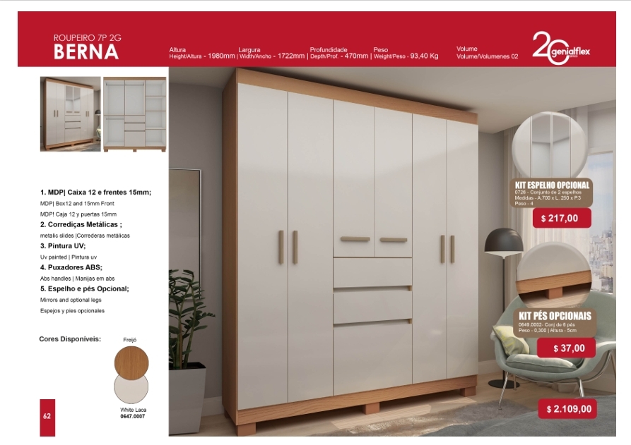 Roupeiro Berna | Genialflex : Venda -50% 0325