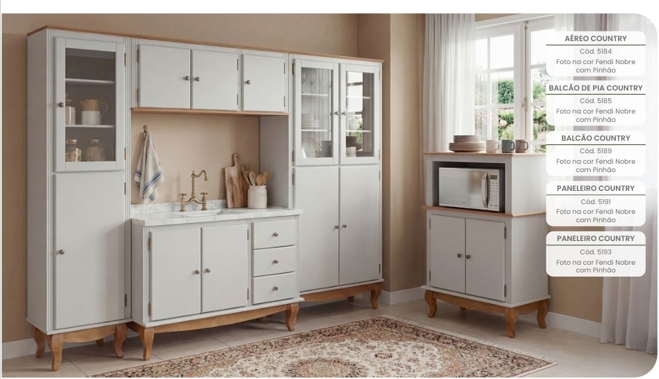 Cozinha Modulada Country | Ativa 0526