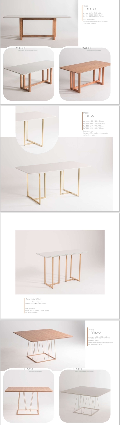 Mesas | Madri - Olga - Prisma | Muller Sister 0525