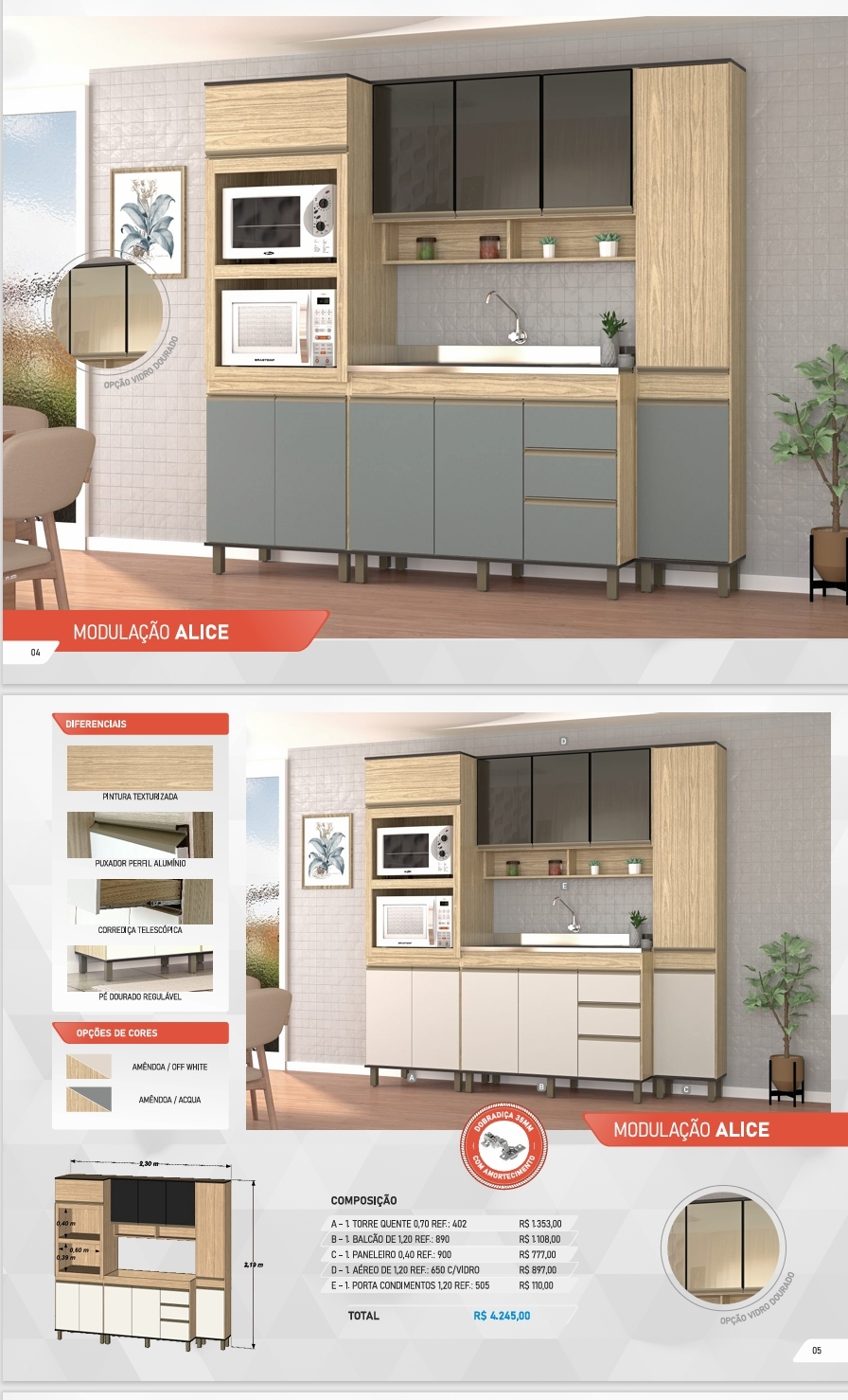 Cozinha Modulada Alice | Regale Venda : -55% 0925