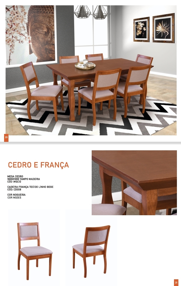 Conjunto Mesa + Cadeira | Cedro e França | Nona 0625