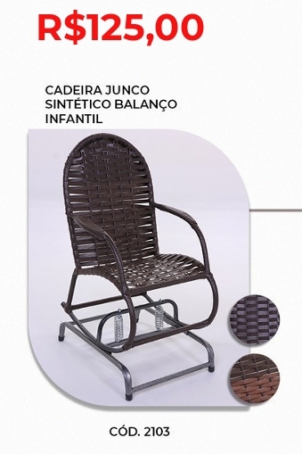 Cadeira junco sintético balanço infantil | Lindelli Venda: +50% 0825