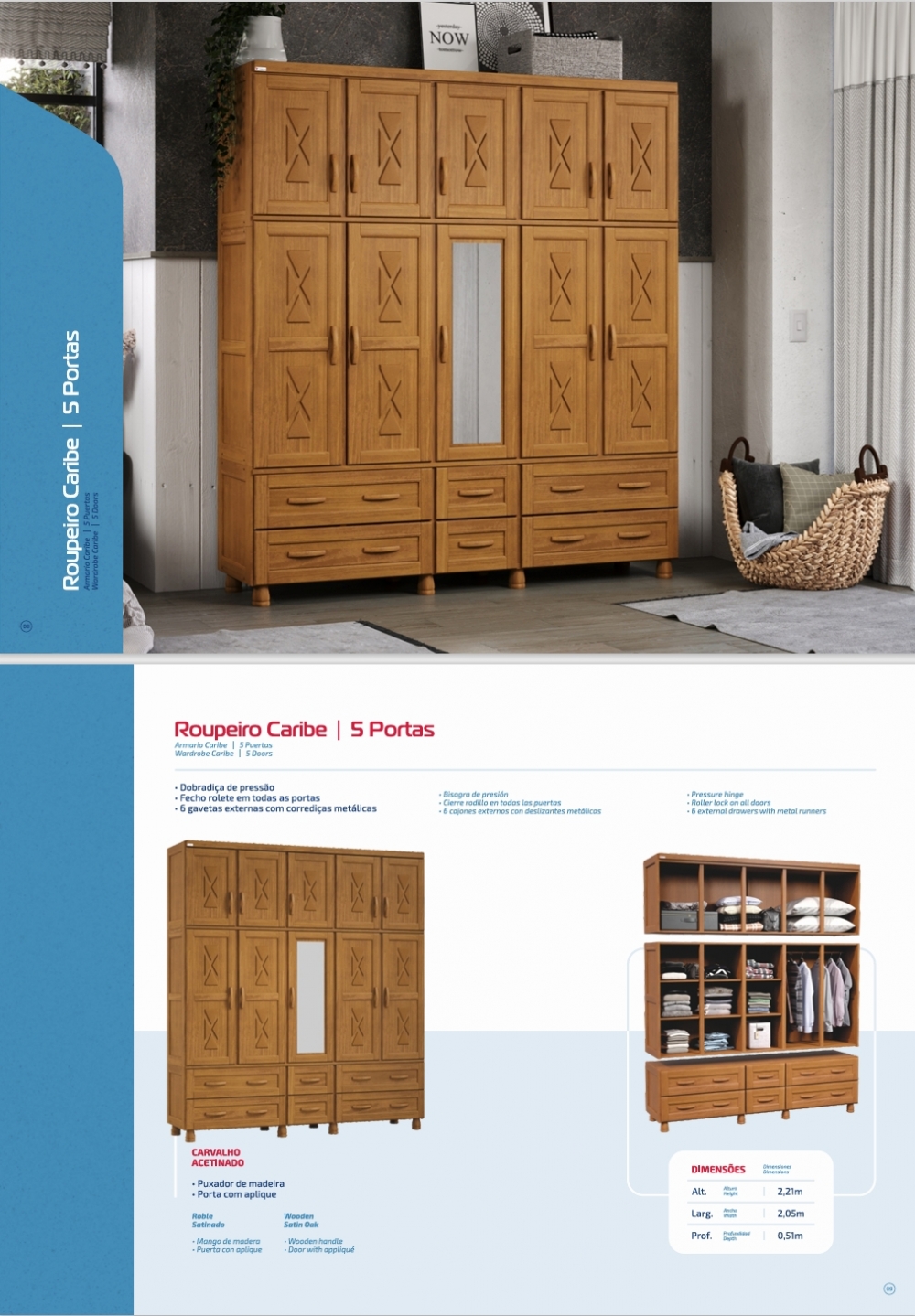 Roupeiro Caribe | Tozetto 1125