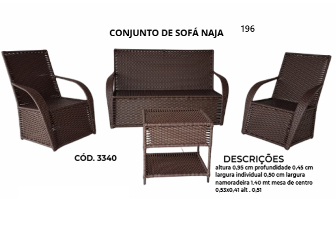 Conjunto de Sofá Naja | 3340 | Lindelli 0326