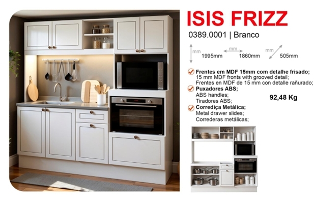 Cozinha Compacta Isis Frizz | Genialflex 0826