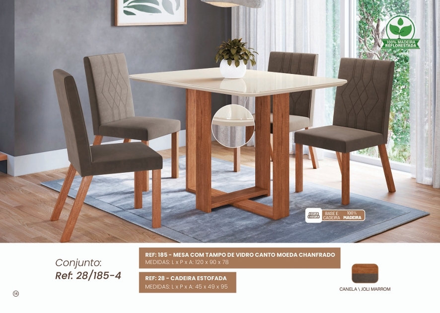 Mesa 185 + Cadeira 28 | Zamarchi 0626