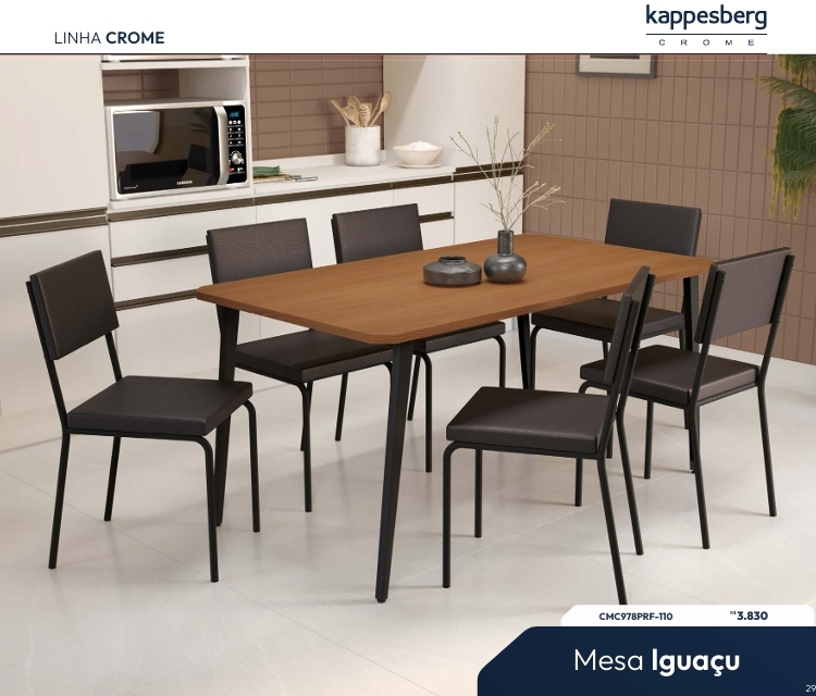 Mesa Iguaçu | Venda:-62% | Kappesberg Crome 0925