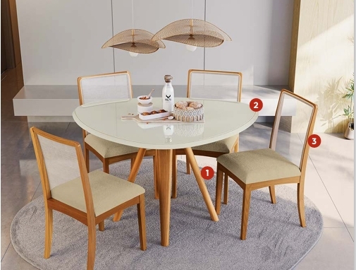 Mesa Duna / Cadeira Lara | Kappesberg Sala De Jantar Premium 0526