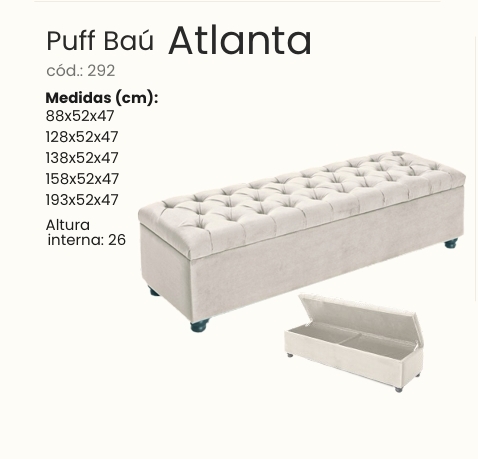 Puff Baú Atlanta | Estofama 0626