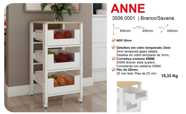 Balcão Fruteira Anne | Genialflex 0826