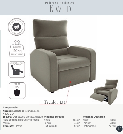  Poltrona Reclinável Kwid | Matrix 0925