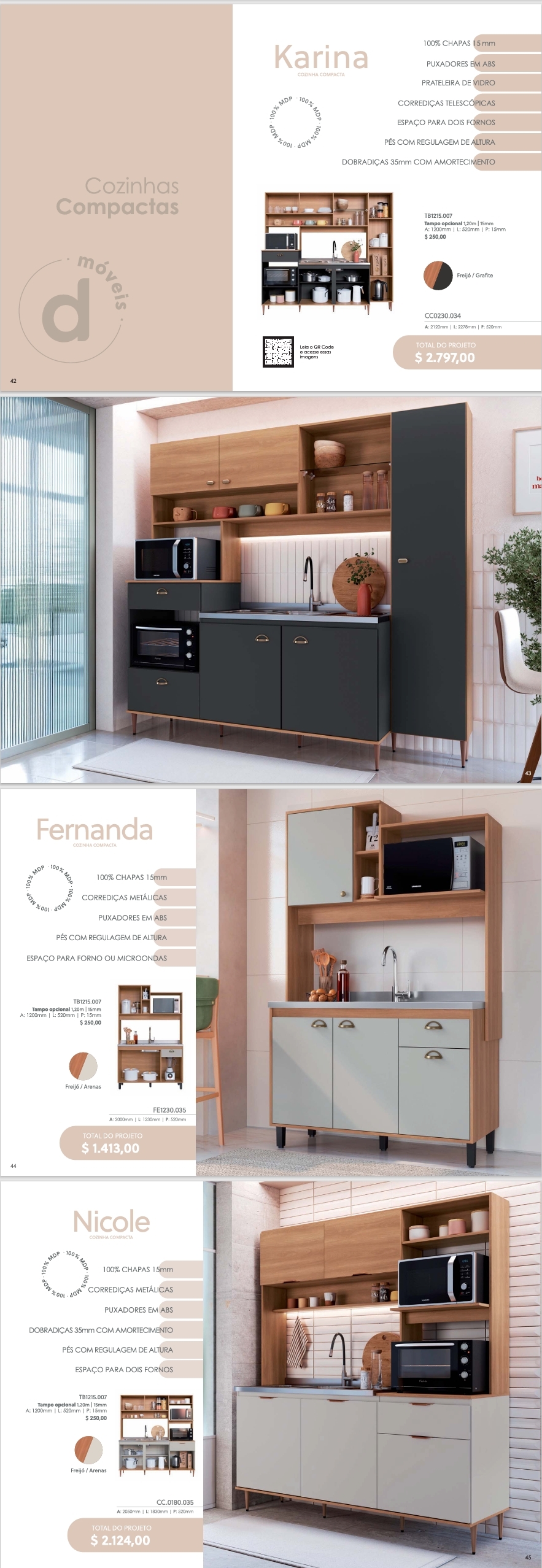 Cozinhas Compactas | Karina - Fernanda - Nicole | Delmarco Venda : -50% 0825
