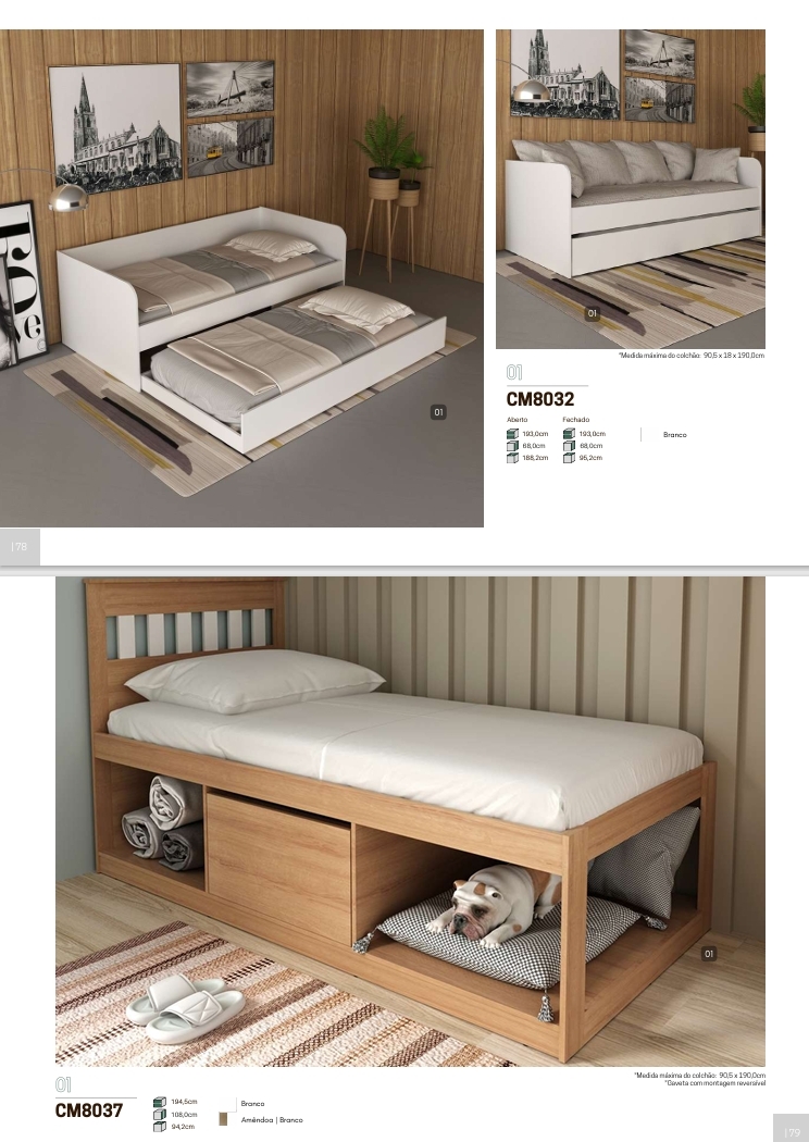 Cama + Auxiliar | CM8008 - CM8010 - AZ1016 - AZ1029 - CM8032 | Tecnomobili 0825