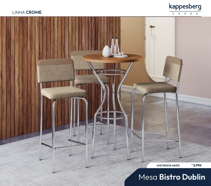 Mesa Bistro Dublin | Venda:-62% | Kappesberg Crome 0925