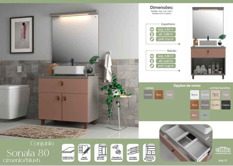 Conjunto Sonata 80 | Consulte Valores Na Descrição | Belizze 1026