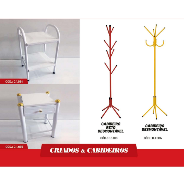 PREÇO + BARATO DO BRASIL | Mesa De Cabeceira e Cabideiros | Marcheli