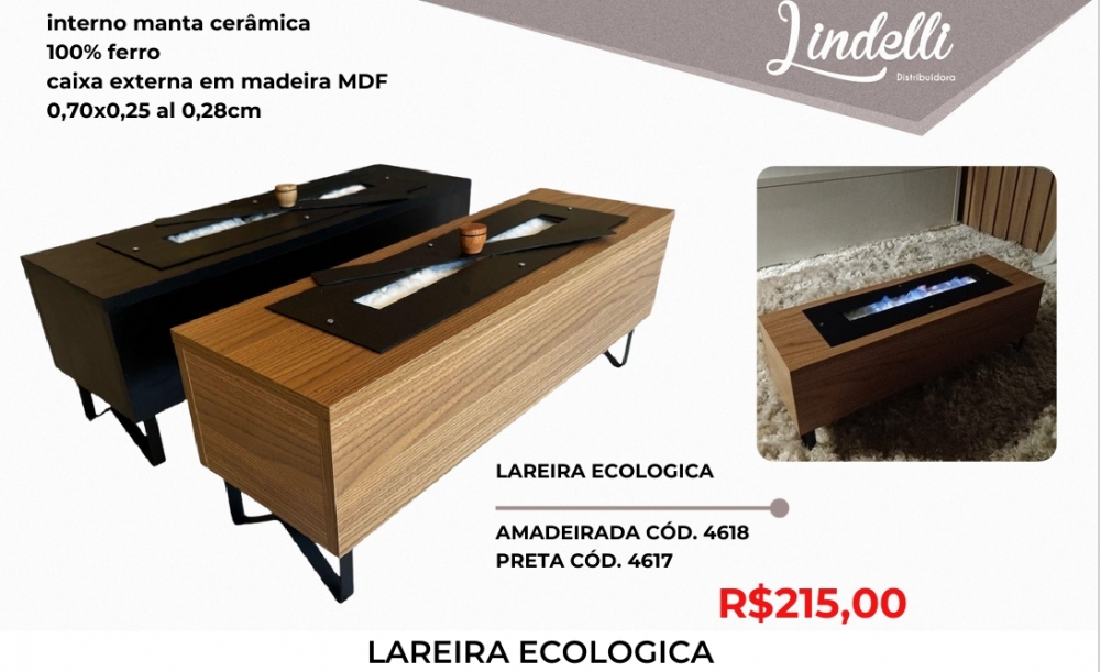Lareira ecológica | Lindelli Venda: +50% 0825