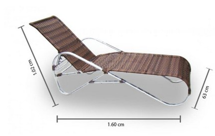 Cadeira de piscina grande em Fibra Sintética | VJ Móveis
