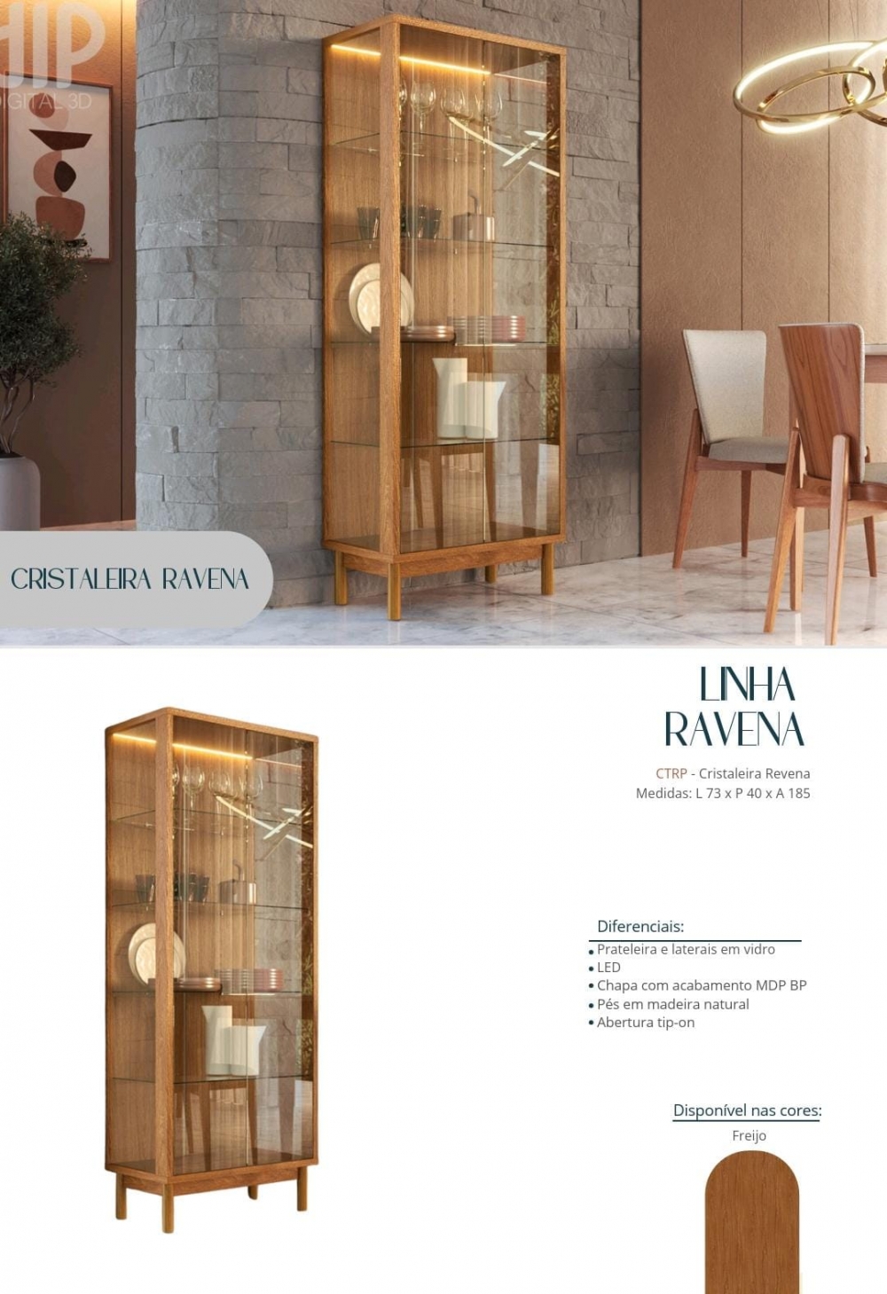 Cristaleira Ravena | Metta Mobili