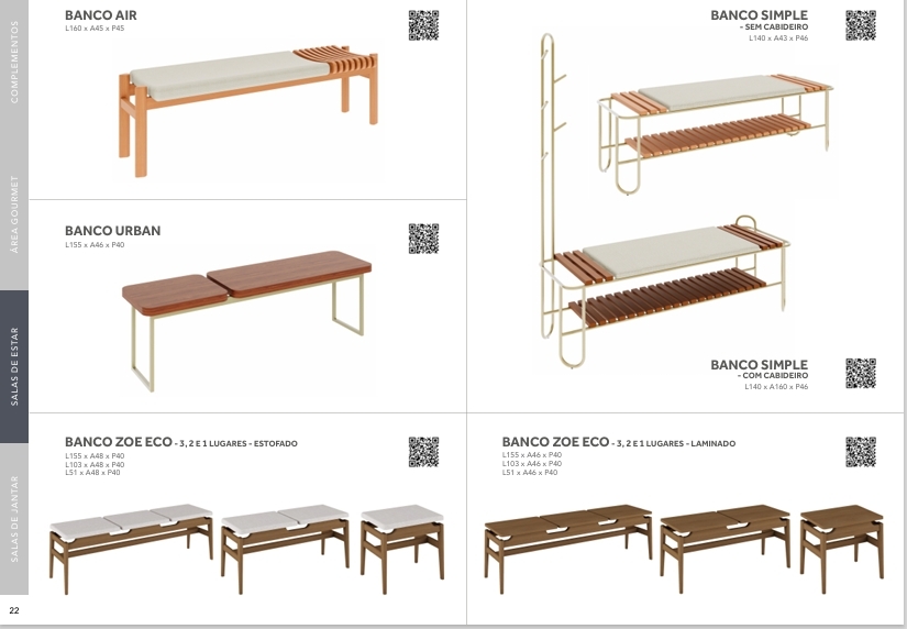 Bancos | Air - Simple - Urban - Zoe Eco | Rudnick 0825