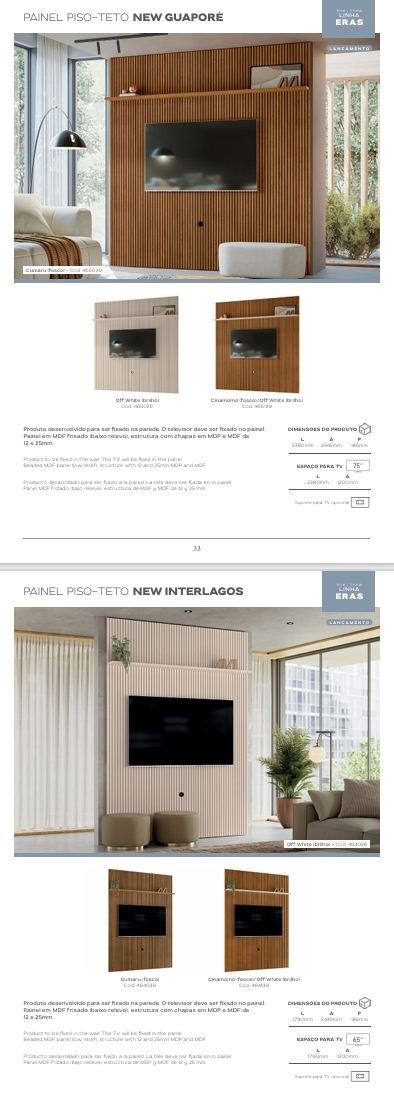 Painel Piso-Teto | New Guaporé - New Interlagos | Madetec 0525