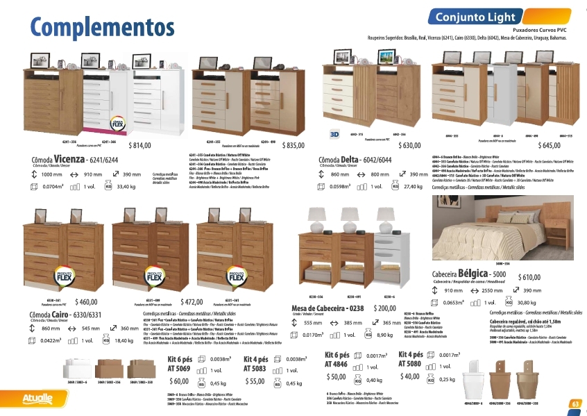 Complementos | 6241 - 6244 - 6044 - 6042 - 6330 - 6331 - 0238 | Venda: -40% | Atualle 0725