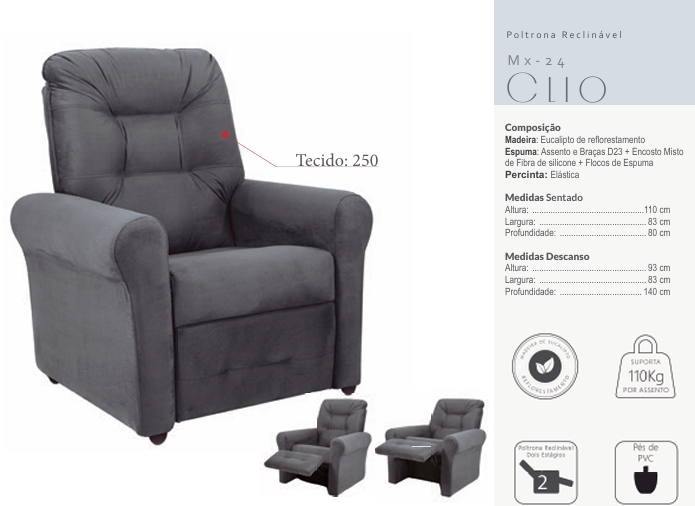  Poltrona Reclinável Clio | Matrix 0925