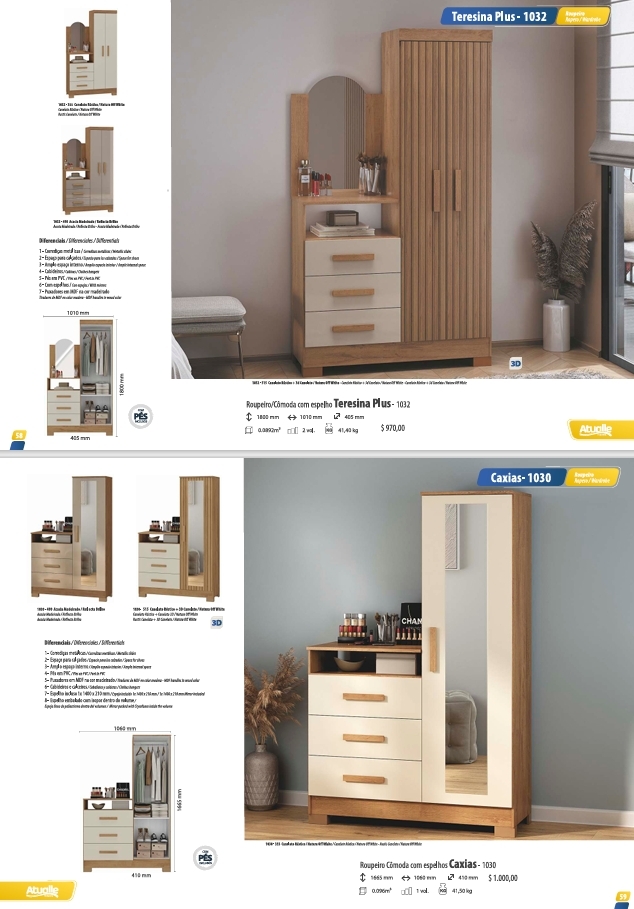 Roupeiro/Comoda | 1030 - 1032 | Venda: -40% | Atualle 0725