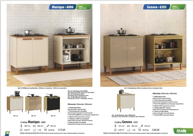 Balcões Cooktop | 4105 - 6006 - 6305 | Venda: -40% | Atualle 0725