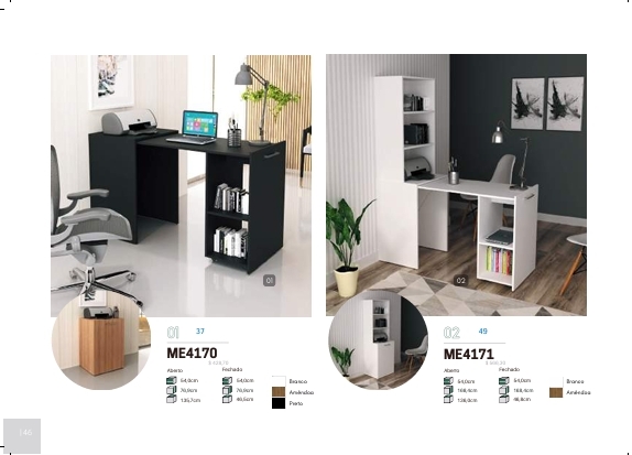 Escrivaninhas Retrátil | ME4170 - ME4171 | Venda:-15% | Tecnomobili 0925